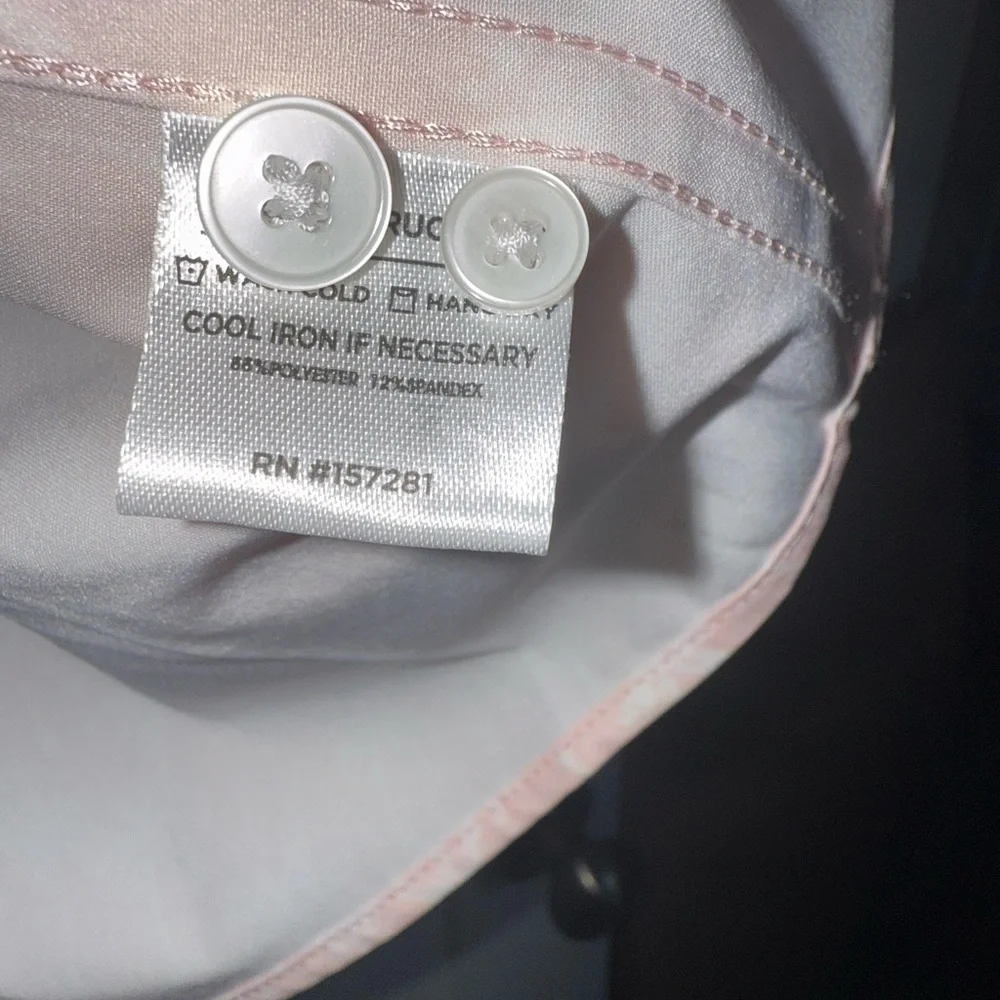 Mizzen+Main Light Pink Patterned Casual Shirt - Picture 6 of 6